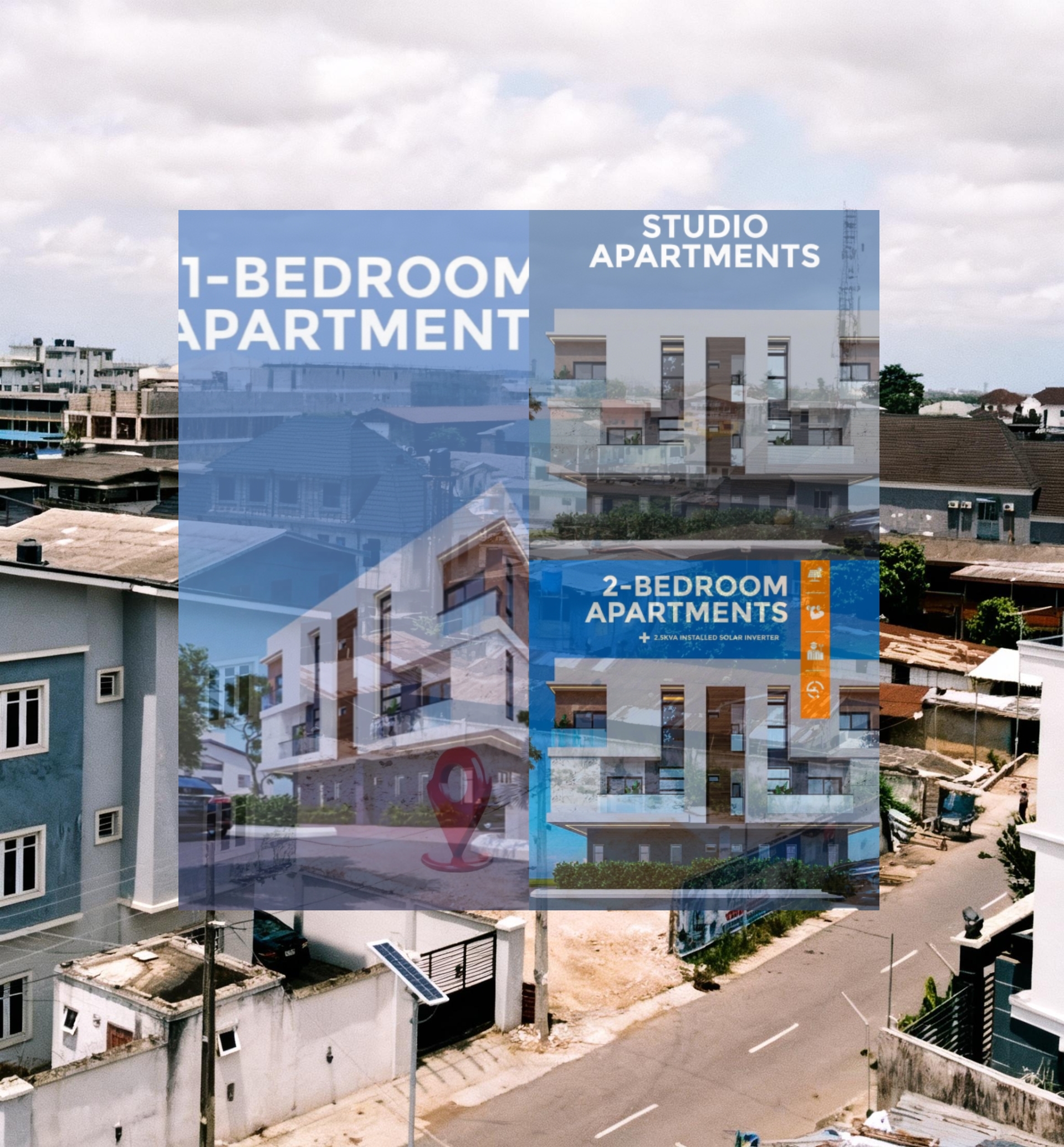 1,-1,-2 Bedroom Off Plan Serviced Apartments in Akowonjo, Lagos